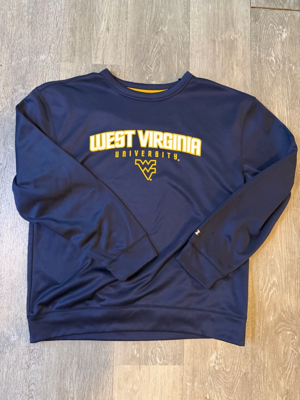 Champion Navy and Gold Collegiate Crewneck Sweatshirt
